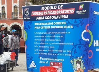 En Hidalgo, pruebas para detectar COVID-19 gratuitas