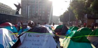 Policías de la SSC retiran vigilancia a FRENAAA