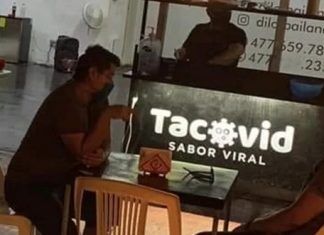 Guanajuato / Taquería con temática de COVID-19 en León
