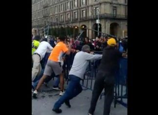 Simpatizantes de AMLO y FRENAAA se enfrentaron
