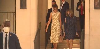 Melania Trump acudió a votar en Palm Beach, Florida