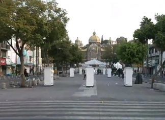 Basílica de Guadalupe, luce casi desierta