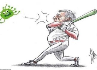 Genera polémica imagen de AMLO ‘bateando’ al COVID-19