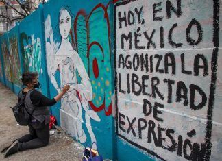 Pintan mural para pedir justicia para periodistas asesinados