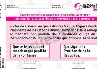 TEPJF rechazó modificar diseño de boleta de Revocación de Mandato