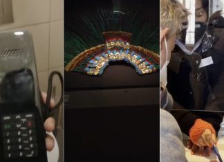 Audioguías en Museo de Viena para exigir regreso de penacho de Moctezuma a México