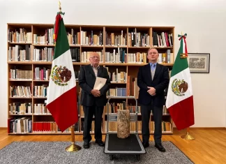 México recuperó de Austria pieza arqueológica