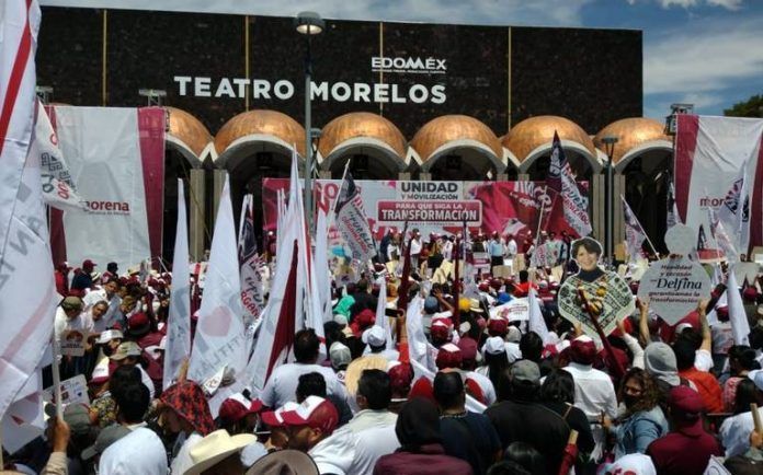 mitin de morena en el estado de México