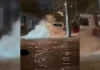 Nuevo León / Regitran megafuga de agua en Monterrey