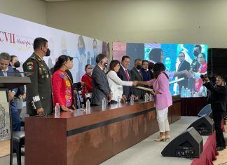 Mariela Gutiérrez Escalante encabezó la Ceremonia del 197 Aniversario de Tecámac con la entrega de la Presea al Mérito Civil
