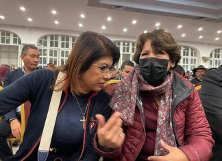 Delfina Gómez y Mariela Gutiérrez encabezan festejo de Morena en el Edomex