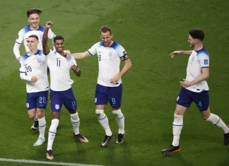Inglaterra venció 6-2 a Irán