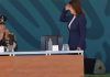 Acompaña Mariela Gutiérrez al presidente Andrés Manuel López Obrador, en el Día del Ejército