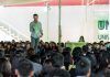 Reciben miles de estudiantes universitarios a “Pepe” Couttolenc, en vísperas de inicio de campaña