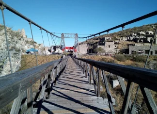 Puente colgante Ojuela en Mapimi, Durango