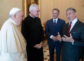 Sylvester Stallone visitó al Papa Francisco