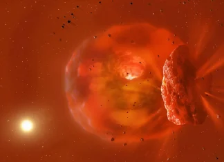 Captan resplandor de gran colisión planetaria en espacio exterior