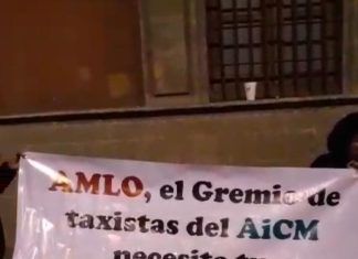 Taxistas, denuncian a funcionarios del AICM