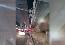 Cae parte de Segundo Piso del Periférico en Tlalpan