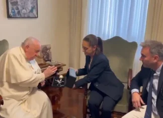 Sheinbaum compartió video de encuentro con el Papa Francisco