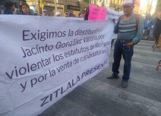 Morenistas de Guerrero denuncian imposición y venta de candidaturas, llegan a Palacio Nacional