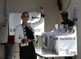 Sheinbaum emitió su voto en la alcaldía Tlalpan