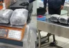Detienen a hombre en AICM con 30 kg de metanfetamina