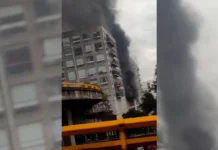 Ocho personas intoxicadas tras incendio en edificio de alcaldía Azcapotzalco