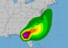 “Debby“, se convirtió en tormenta tropical tras tocar tierra en Florida