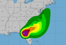 “Debby“, se convirtió en tormenta tropical tras tocar tierra en Florida