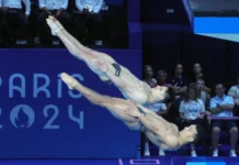 Osmar Olvera y Juan Celaya obtuvieron medalla de plata en prueba de trampolín sincronizado