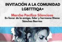 La comunidad LGBTTIQA+ invita a la marcha por la salud de Diana Sánchez Barrios