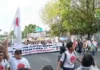 Marchan manifestantes en zona Centro de la CDMX para conmemorar la masacre del 2 de octubre