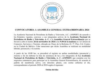 Convocatoria Asamblea General Extraordinaria 2024 ANPERT