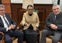 Monreal sostuvo reunión con Adán Augusto y Rosa Icela