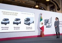 Olinia, primer auto eléctrico, será 100 por ciento mexicano y podría estar listo para el Mundial de Fútbol de 2026: Sheinbaum