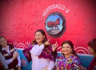 Clara Brugada y Nancy Nuñez inauguran Yolotl Anáhuac en el pueblo de San Juan Tlihuaca, Azcapotzalco