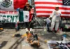 Activistas se manifestaron frente a Embajada de EU en México por llegada de Trump a la Casa Blanca