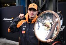 Norris celebró haber logrado la victoria en el Gran Premio de Australia