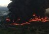 Se registra fuerte incendio en Tabasco