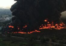 Se registra fuerte incendio en Tabasco