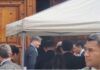 Landeau arriba a Palacio Nacional para reunirse con Sheinbaum