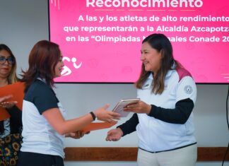 Otorgan reconocimientos a atletas de alto rendimiento que representarán a la Alcaldía Azcapotzalco en las Olimpiadas Nacionales CONADE 2025