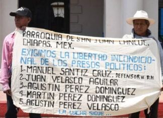 Grupo de Trabajo ONU pide liberación de activistas indígenas condenados en Chiapas