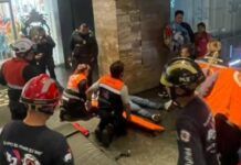Desplome de elevador en Plaza Mitikah dejando dos heridos