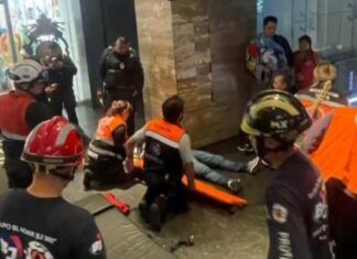 Desplome de elevador en Plaza Mitikah dejando dos heridos