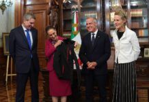 Sheinbaum recibe a Mark Carney en Palacio Nacional