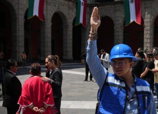 Sheinbaum participa en Segundo Simulacro Nacional 2025 en Palacio Nacional