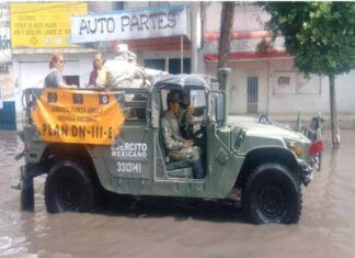 Activan Plan DN-III por fuertes lluvias en Nezahualcóyotl