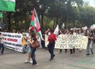 Protesta en CDMX exige romper lazos con Israel